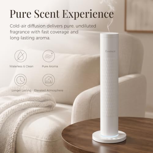 Waterless Essential Oil Diffuser with 5 Oils Starter Kit, Cold Air