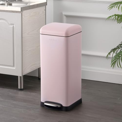 happimess Betty 8 Gal Step Trash Can Soft-Close Lid, Blush Pink