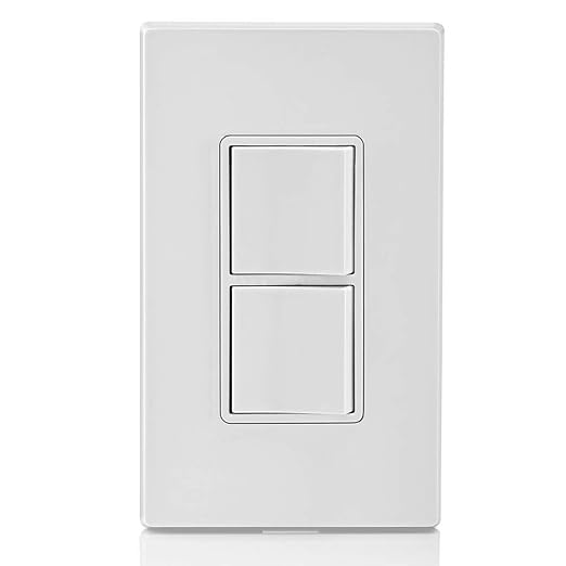 Leviton 15 Amp, 120/277 Volt, Decora Single-Pole, AC Combination Switch, Commercial Grade, Grounding, 5634-W, White