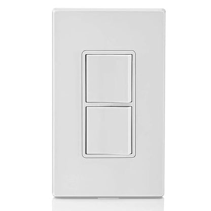 Leviton 15 Amp, 120/277 Volt, Decora Single-Pole, AC Combination Switch, Commercial Grade, Grounding, 5634-W, White