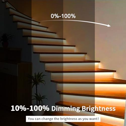 VST 16.4ft COB LED Strip Lights Warm White 2700K, 24V Dimmable LED Tape Light, 48w, 2640 LEDs, Ra 93+, IP30, Lighting for Kitchen, Cabinets, UL Listed (Power Source Not Included)