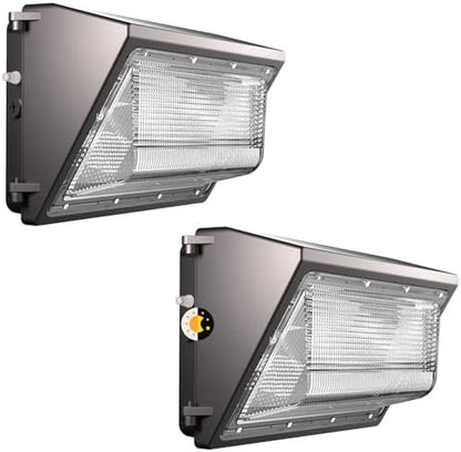 Lightdot 2 Pack 200W LED Wall Pack Lights, Wall Mount Outdoor Exterior Lighting, 100-277V, 30000LM Dusk-to-Dawn, IP65 ETL, 60ft Coverage Area, Parking Lots, Building Exteriors, Yard/Warehouse
