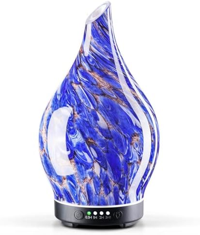 Porseme Essential Oil Diffuser 150ml Handmade Glass Diffuser 6H Runtime