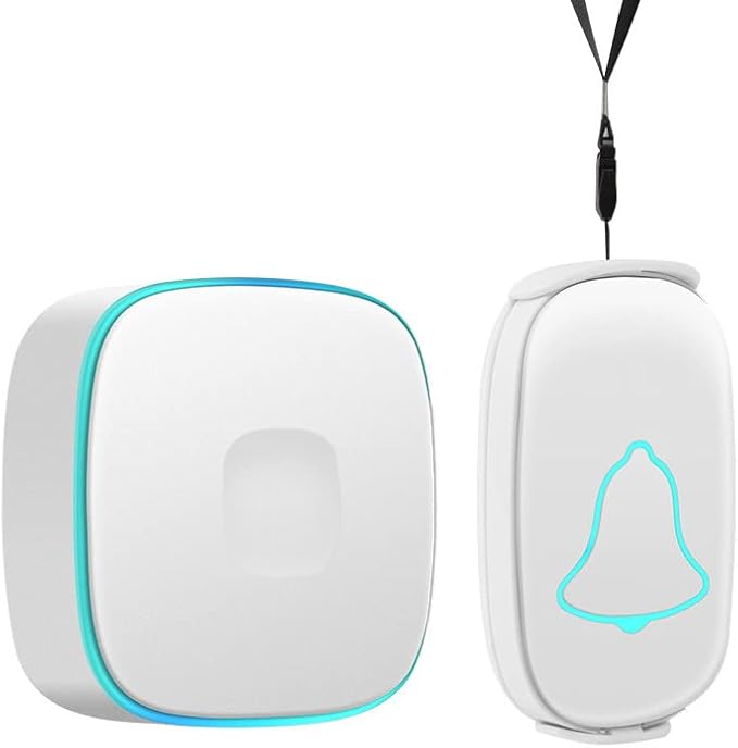 Alert Bell, One Button Alarm Caregiver Pager, Caregiver Pager, Call Button Nurse Call System, Caregiver Pager Call Bell, Nurse Calling Alert for Elderly