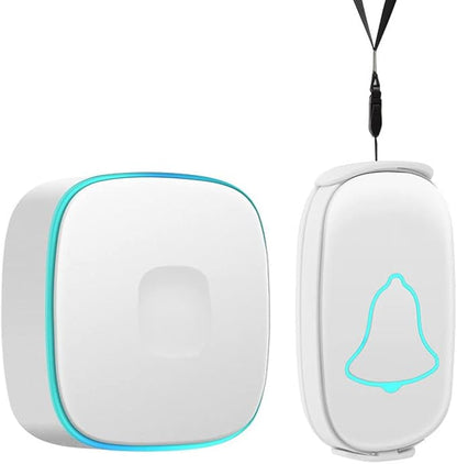 Alert Bell, One Button Alarm Caregiver Pager, Caregiver Pager, Call Button Nurse Call System, Caregiver Pager Call Bell, Nurse Calling Alert for Elderly
