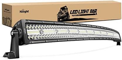 Nilight 42 Inch LED Light Bar 320 LED Chips 11240LM Curved Triple Row Spot Flood Combo High Power Driving Off Road Lights for Truck Tractor SUV ATV UTV Golf Cart Boats