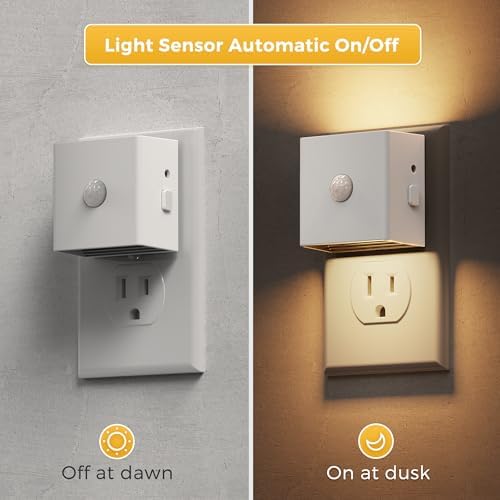 L LOHAS LED Plug in Night Light with Motion Sensor and Dusk to Dawn Sensor