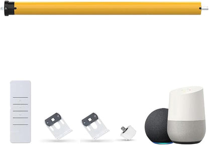 Tuya WiFi Φ35mm Smart Roller Shade Motor Kit Compatible with Alexa & Google Assistant, 38dB Quiet Brushless Drive, Motorized Blind Automation (6.0 N.m Motor Suitable for Φ50mm (2") Round Tube)