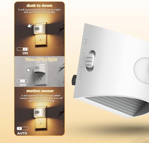 L LOHAS LED Night Light with Motion Sensor & Dusk to Dawn Sensor, 3CCT