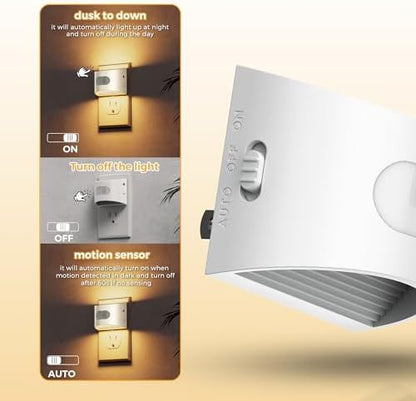 L LOHAS LED Night Light with Motion Sensor & Dusk to Dawn Sensor, 3CCT