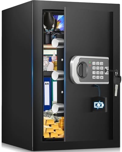 [16.54" Tall] Safe Box, 2.8 Cuft Home Safes With Fireproof Bag