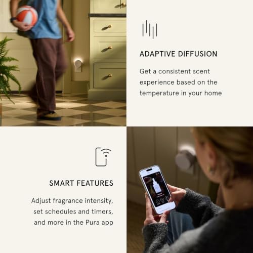 Pura & Becki Owens Home Scent Refill - Smart Home Air Diffuser Fragrance - Long-Lasting Premium Fragrance per Refill - Household Essential - Clean Diffuser Fragrance - 2 Pack, Caramel & Clove