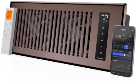 AC Infinity AIRTAP T4, Bronze Register Booster Fan for 4”x12” Openings