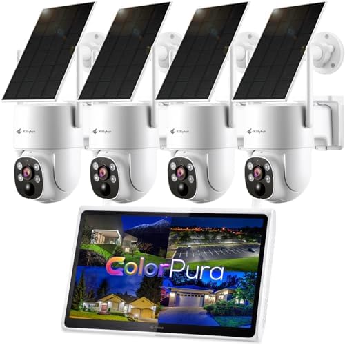 Kittyhok Solar Wireless Security Camera System, 2K PTZ ColorPura Camera