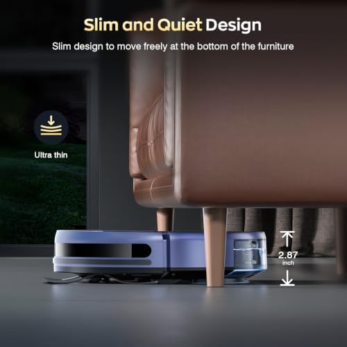 Robot Vacuum and Mop Combo, 2300Pa Strong Suction, 2-in-1 Dust Box and Water Tank, Works with Alexa/Google Assistant, Long Runtime, Schedule, Quiet, Ideal for Hard Floors, Low-Pile Carpets and Pets