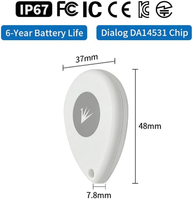 Feasycom FSC-BP108B Waterproof RSSI UUID URL UID TLM Eddystone BLE iBeacon 400m DA14531 Tracking Location Tag Smart Bluetooth Beacon with Replaceable Battery