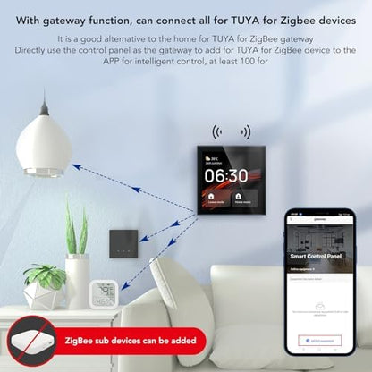Smart Home Control Panel Touch Screen Voice Inch Wall Switch for