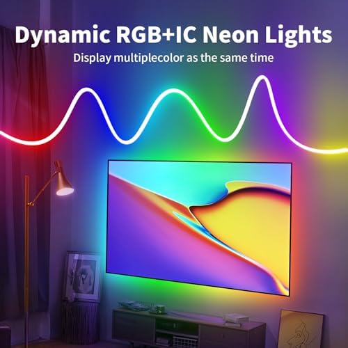 iNextStation 32.8FT Smart IC Neon LED Strip Lights RGB USB LED Rope Lights