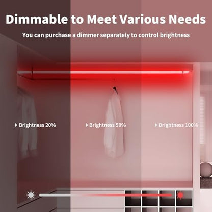iNextStation Red LED Light Strip 16.4FT Neon Rope Lights (with DC12V Plug)
