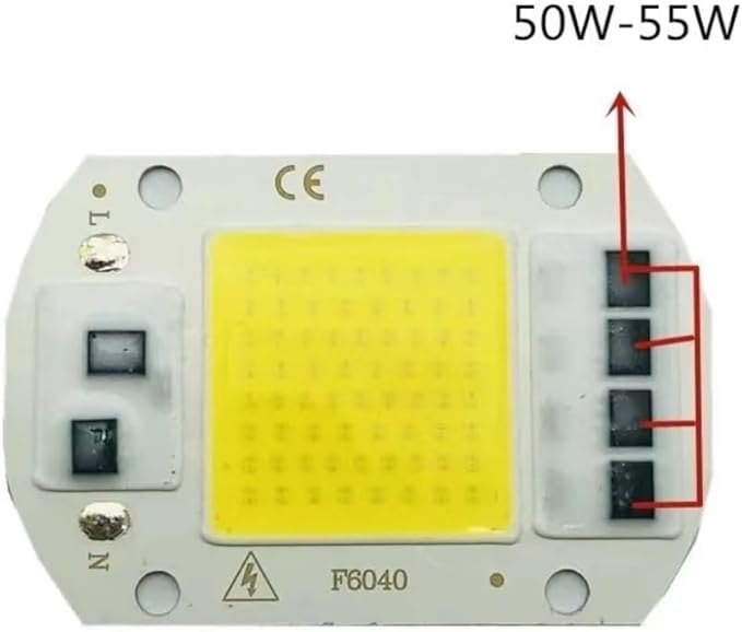 20 Pack LED COB 10W 20W 30W 50W Chip Lamp Beads AC 220V IP65 Bulb Smart IC No Driver Required DIY Flood Light Spotlight (Color : Cold White, Size : 20-25W 220V)