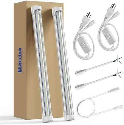 Barrina T8 LED Shop Lights 1.5FT, 25W 3450LM 5000K, 2 Pack High Output Tube