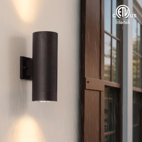 mirrea 12" Modern Outdoor Porch Light 2 Lights, 2 Pack, Oil Rubbed Bronze