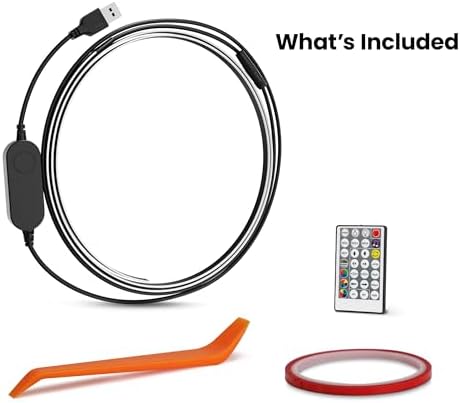 Feit Electric LED Light Strip Color Changing Strip Lights - Dimmable RGB USB with Remote - 5 ft