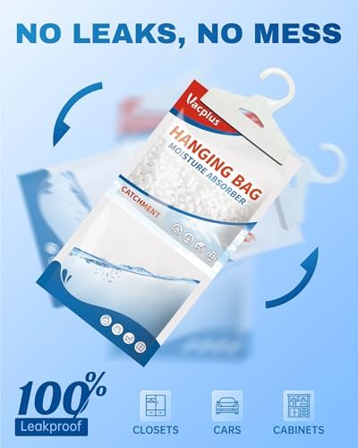 Vacplus Moisture Absorber, 20Pack Hanging, Strong Absorption, Unscented