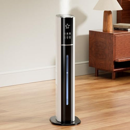 2.4Gal/9L Top Fill Quiet Ultrasonic Humidifier for Large Room Bedroom, Cool Mist Humidifier with Remote, Auto Humidity Control, 3 Speed Modes, 48H Runtime, Indoor Baby Pet Plant Friendly
