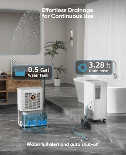 34 Pint Dehumidifier for Basement, 2500 Sq.Ft, Quiet & Powerful