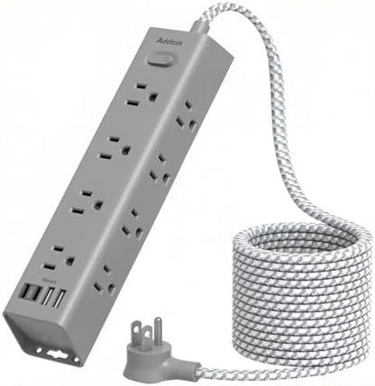 15FT Extension Cord, Power Strip Surge Protector with 12 AC Outlets & 4 USB