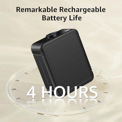 4K Hidden Camera, Wireless Mini Spy Camera with WiFi, Night Vision, Motion Detection Alerts, App Remote View, Rechargeable Battery, SD Card & Cloud Storage, Nanny Cam for Home, Office and Pets, Black