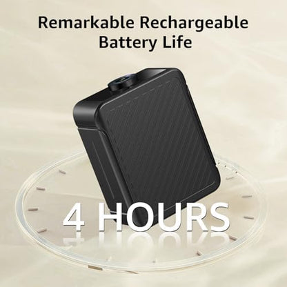 4K Hidden Camera, Wireless Mini Spy Camera with WiFi, Night Vision, Motion Detection Alerts, App Remote View, Rechargeable Battery, SD Card & Cloud Storage, Nanny Cam for Home, Office and Pets, Black