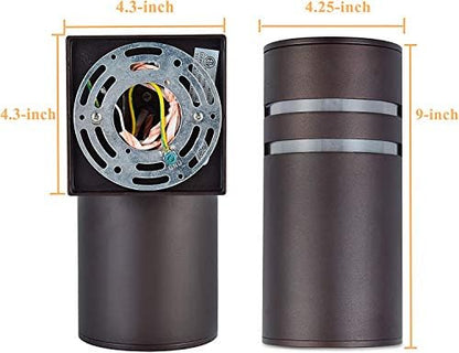 rosykite Brown Outdoor Wall Sconce, Modern Patio Exterior Light Fixture