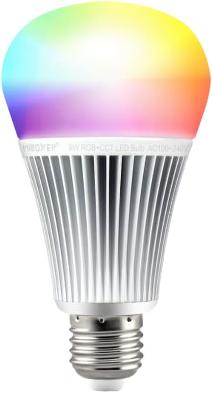 MiBOXER FUT012 E26 9W RGB+CCT LED Bulb 2.4G, 2.4G RGB+CCT Bulb, Bulb, 2.4GHz RF Remote Controllable