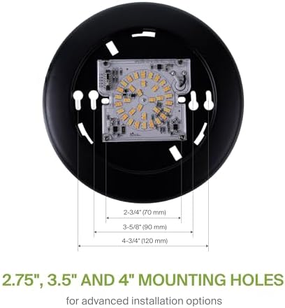 ASD 1 Pack Black LED Disk Lights 6 Inch, 5CCT Flush Mount Ceiling Light