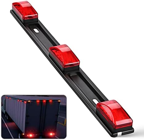 Nilight 14.2" 9 LED Trailer Light Bar, Red Clearance Marker Light