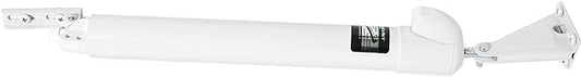Touch 'n Hold Smooth Door Closer - Single Kit (White) - Standard-Duty Door Closer with Touch-Button Hold Open Feature & Smooth Closing Motion – for (Medium & Lightweight) Storm, Screen Doors.