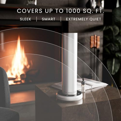 The Magic Scent Bluetooth Diffuser - Smart Ultra-Quiet Cold-Air Waterless Scent Diffuser for Home, Hotel, & Office - Programmable Intensity & Timer - Premium Aroma Oil Included (Silver)