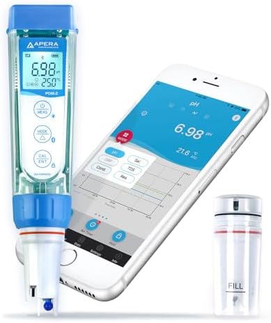 Apera Instruments PCO60-Z Bluetooth pH/Conductivity/ORP/Redox/TDS/Salinity/Resistivity Smart Multi-Parameter Meter Tester Kit Powered by ZenTest Mobile App with Cloud-Based Datalogger