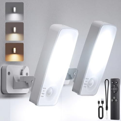 TANBABY Outdoor Waterproof Porch Lights with Motion Sensor, White 2 Pack
