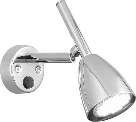 LED RV Reading Light Fixture w/ MR16 Base LED Bulb 12v (Chrome-1)