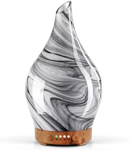 Porseme Essential Oil Diffuser 150ml Handmade Glass Diffuser 6H Runtime