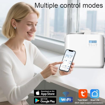 2026 Upgraded HVAC Scent Diffuser Machine Kit, Cover 5000 Sq.Ft, Wi-Fi Control, Hotel Scents Collection, Waterless Cold Air Aromatherapy Essential Oil Hotel Fragrance Diffuser for Large Room - White