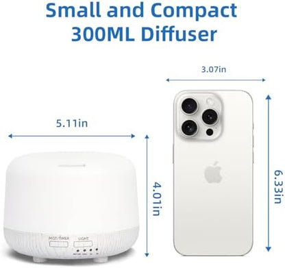 SPLITSKY 300ml Essential Oil Diffuser with Remote, 2 Mist Modes, 2 Timers