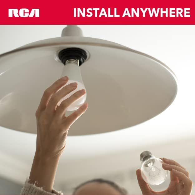 RCA Smart Light Bulbs, WiFi LED Light Bulb, Dimmable LED Lights, Dimmable 800 Lumens 10W (60W EQ A19), Compatible with Alexa and Google, Control from Anywhere with Smartphone, 2700K Soft White, 2-PK