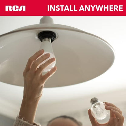 RCA Smart Light Bulbs, WiFi LED Light Bulb, Dimmable LED Lights, Dimmable 800 Lumens 10W (60W EQ A19), Compatible with Alexa and Google, Control from Anywhere with Smartphone, 2700K Soft White, 2-PK