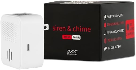 Zooz Z-Wave Long Range Smart Siren & Chime ZSE50 800LR (Z-Wave Hub Required) | Works with Z-Box, Home Assistant, Hubitat, and HomeSeer