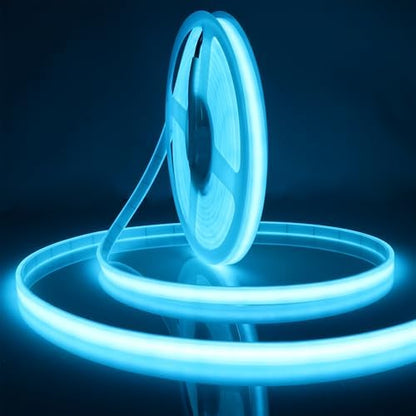 LEDENET COB LED Strip Lights Waterproof IP67 DC12V 16.4ft/5m Ice Blue