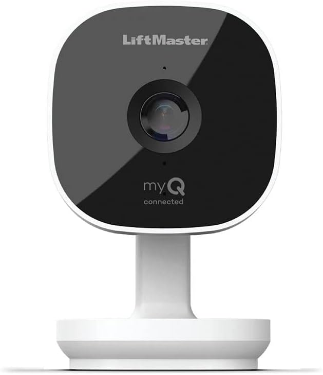 FAS LiftMaster myQ Smart Garage HD Camera - WiFi Enabled - myQ Smartphone Controlled - Two Way Audio - Works with Key by Amazon in-Garage Delivery - Model MYQ-SGC1WLM, White